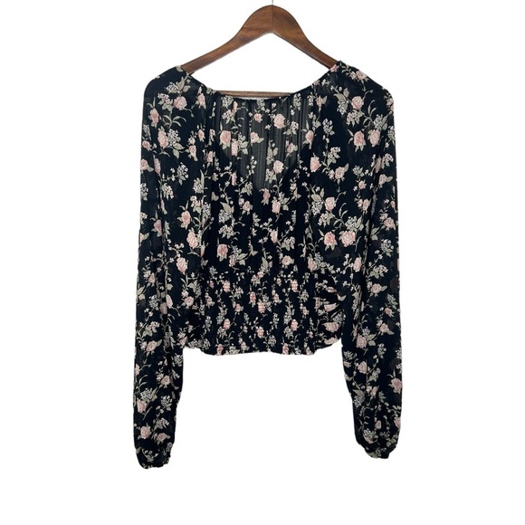 Free People Women’s Final Rose Boho Floral Long Sleeve Blouse - Picture 9 of 16